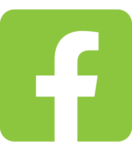 Facebook logo in green